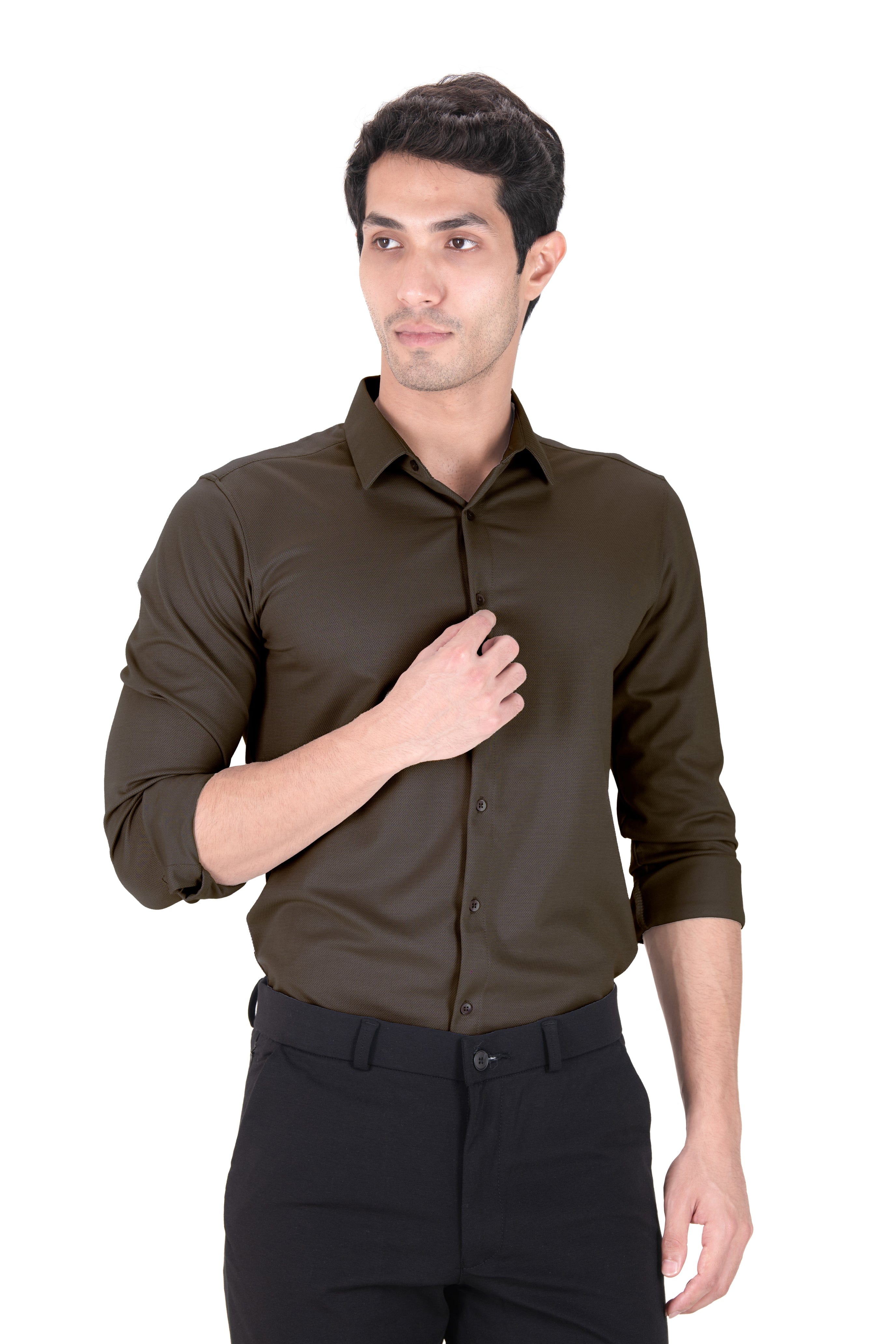 Cardinal Dobby Shirt - Natural Brown - Image 3