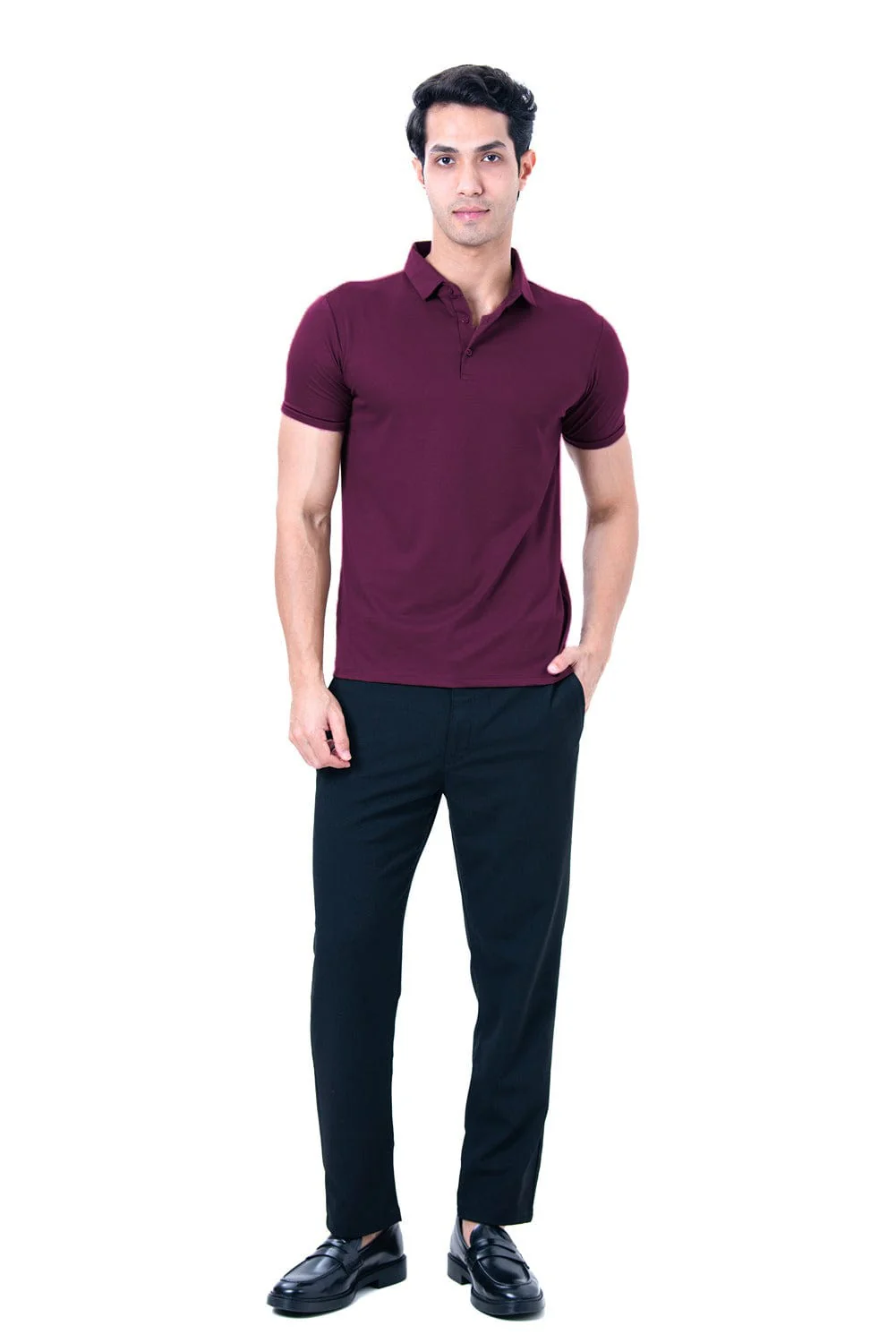 Cardinal Polo Twill- Divine Maroon - Image 4