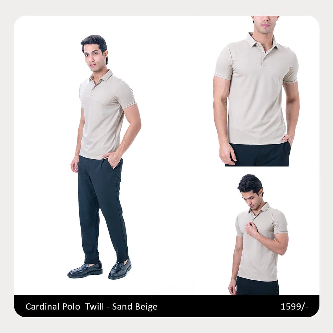 Cardinal Polo Twill- Sand Beige - Image 5