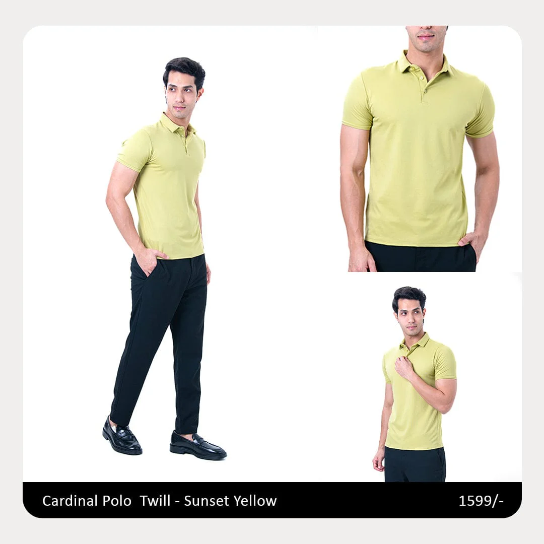 Cardinal Polo Twill- Sunset Yellow - Image 5