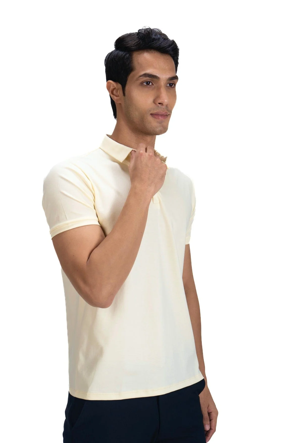 Fluid Cotton Polo - Butter Creme - Image 2