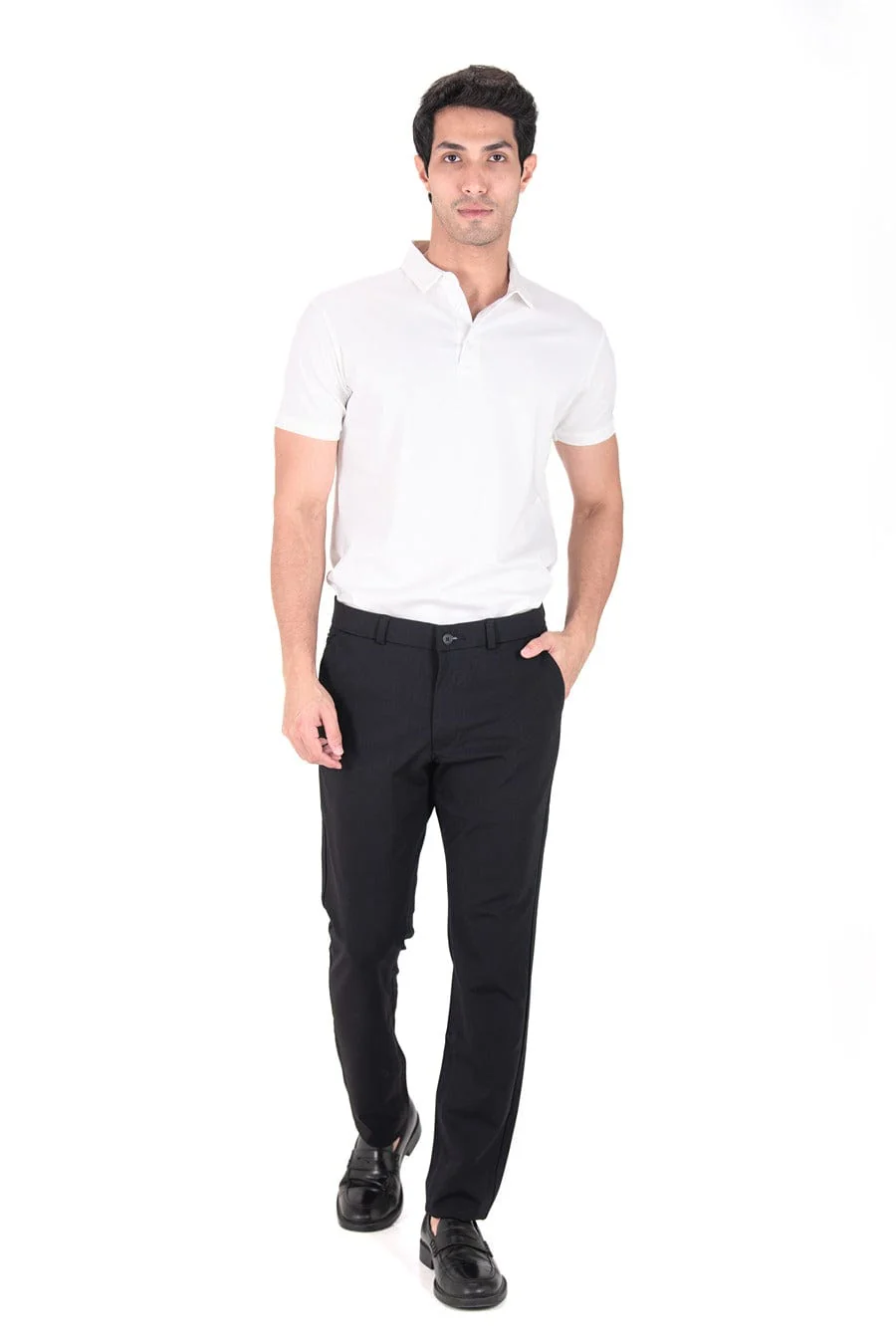 Fluid Cotton Polo - Frost White - Image 4