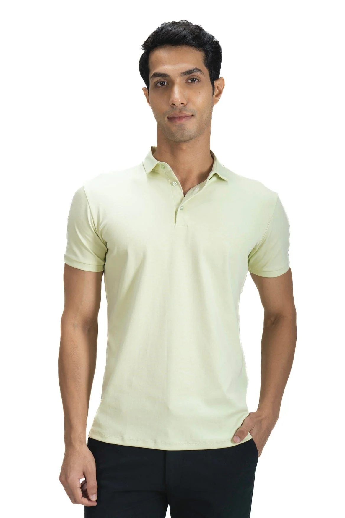 Fluid Cotton Polo - Matcha Cream - Image 4