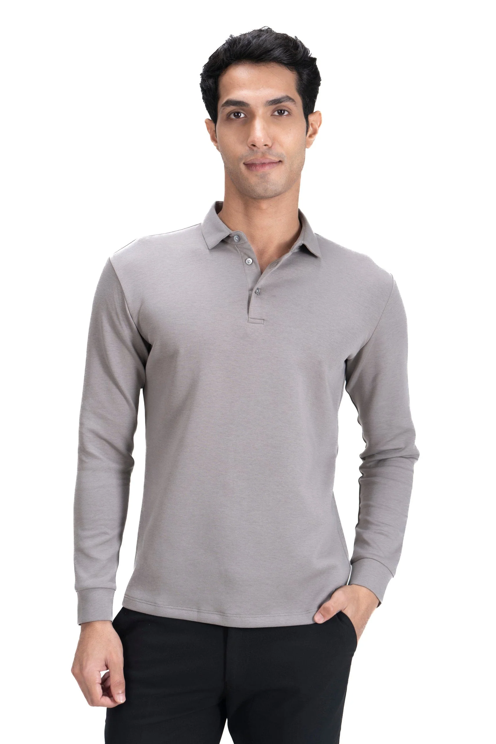 Legacy Polo Sweater- Fresh Grey