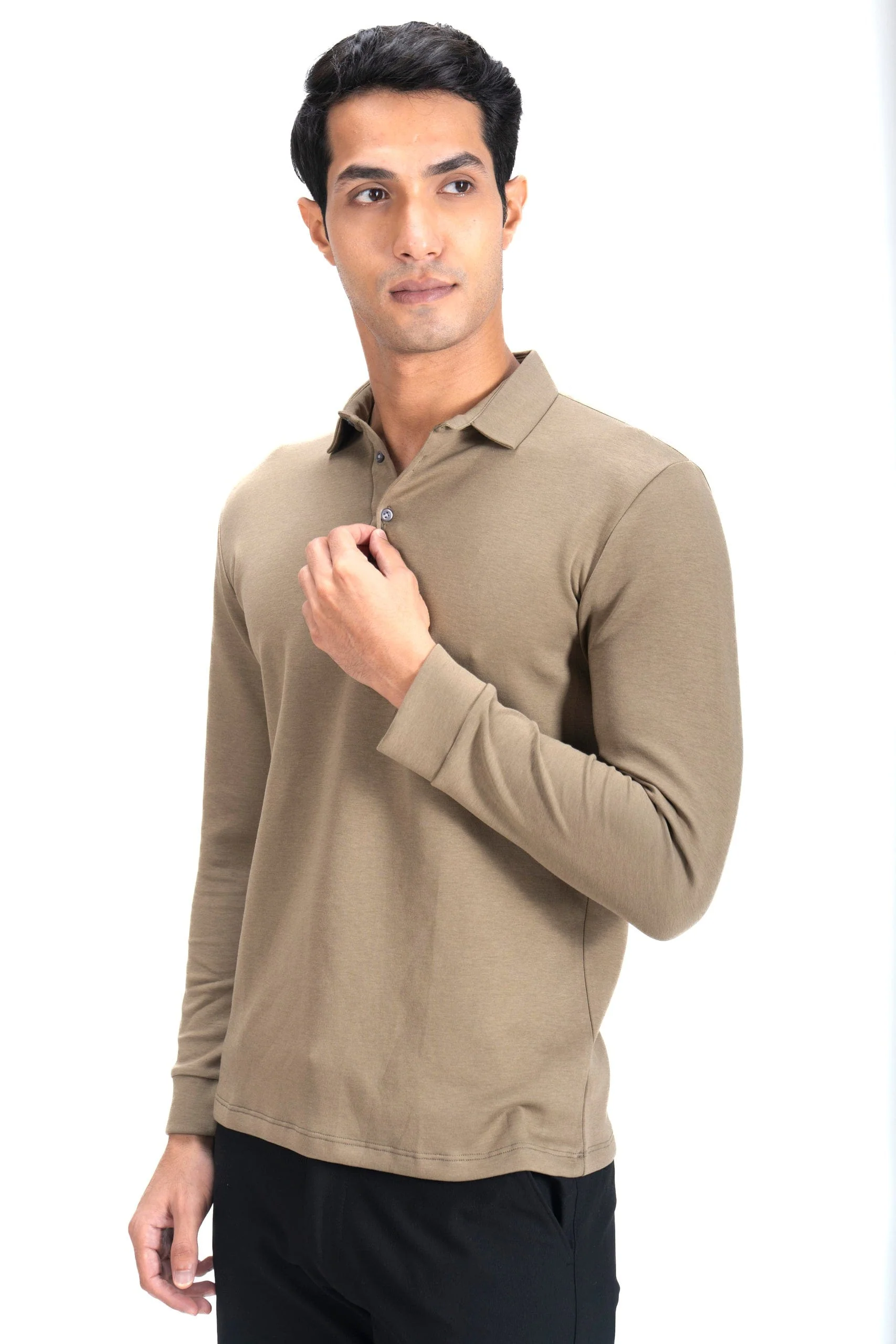 Legacy Polo sweater- Khaki Olive - Image 3