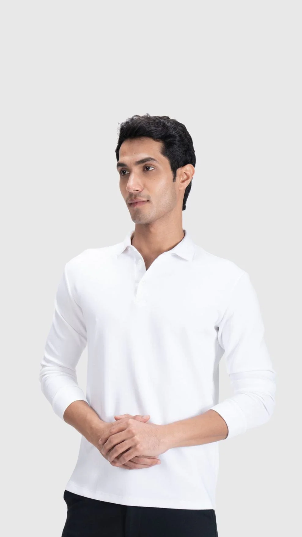 Legacy Polo Sweater- Pure White - Image 2