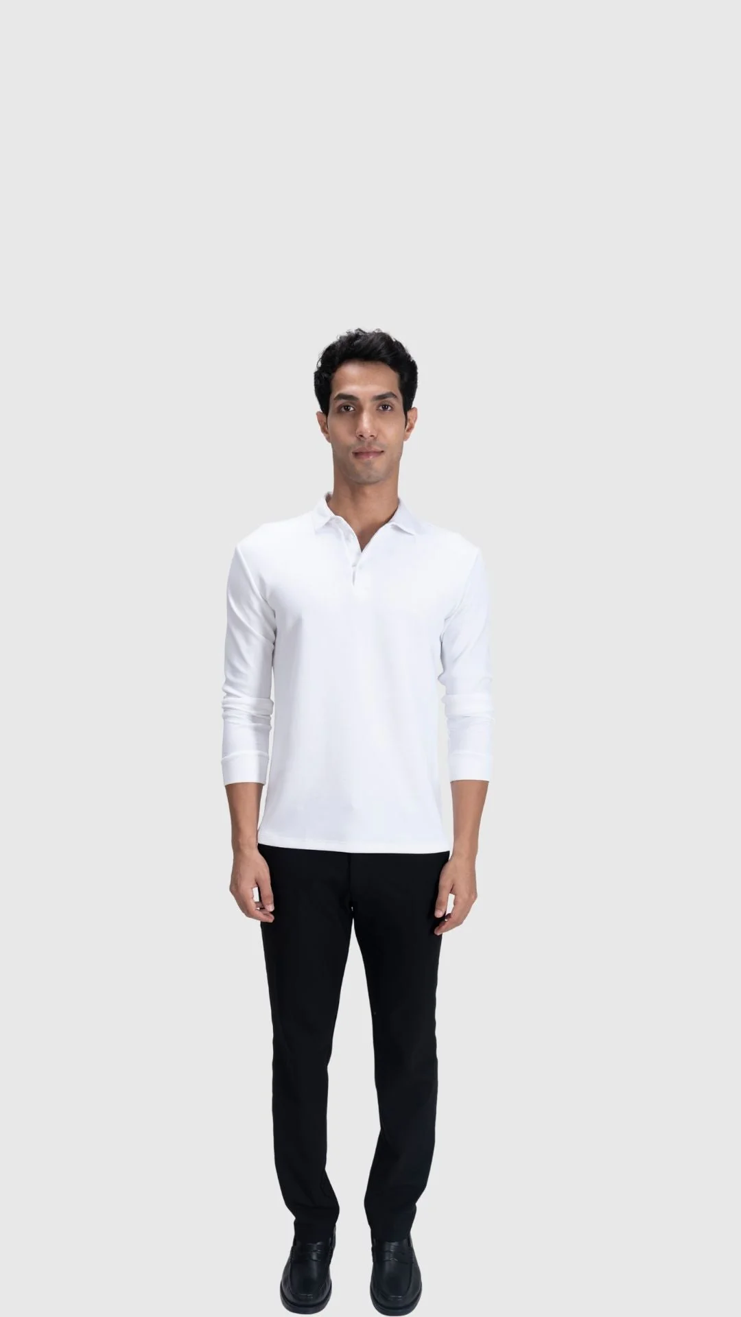 Legacy Polo Sweater- Pure White - Image 3