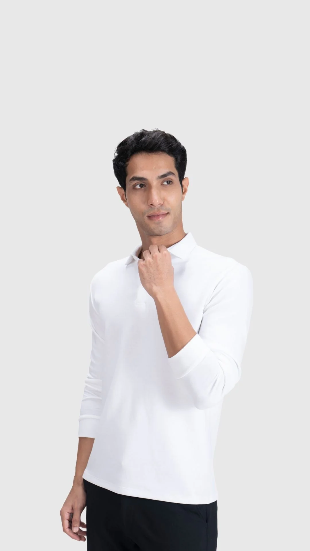 Legacy Polo Sweater- Pure White - Image 4
