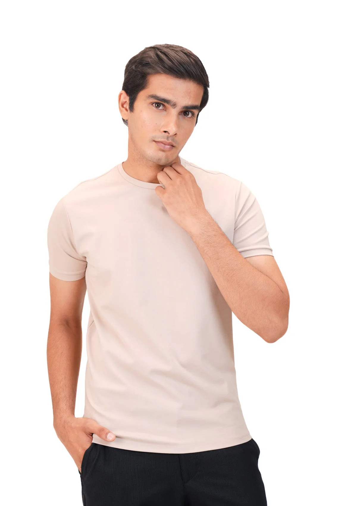 Salient Crew Neck - Pebble Beige