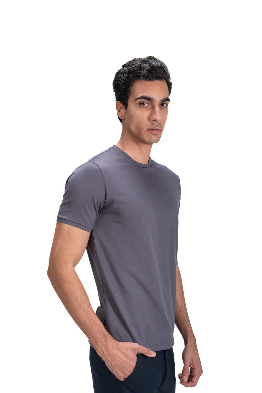 Salient Crew Neck - Metallic Grey - Image 3