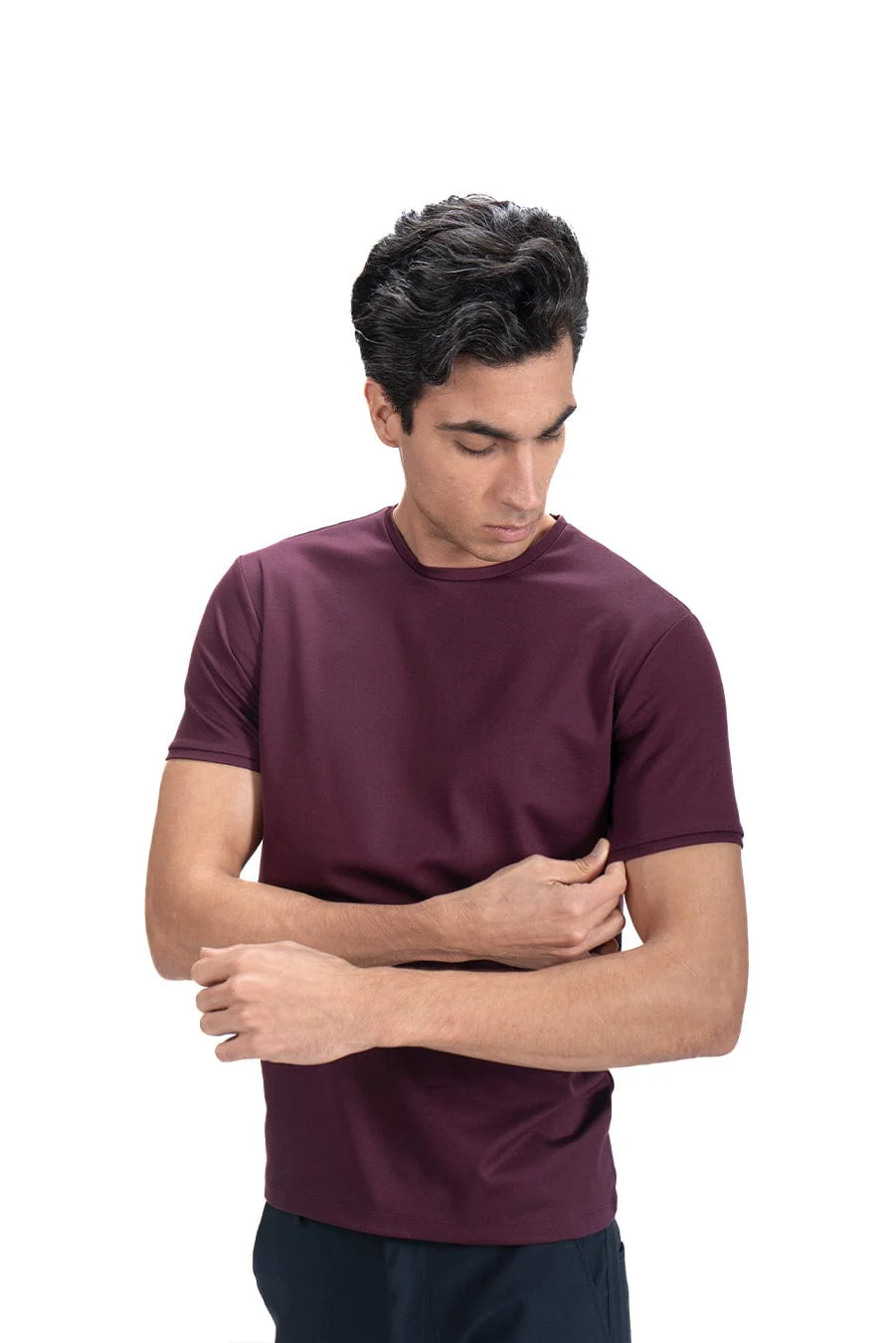 Salient Crew Neck - Pure Maroon - Image 3
