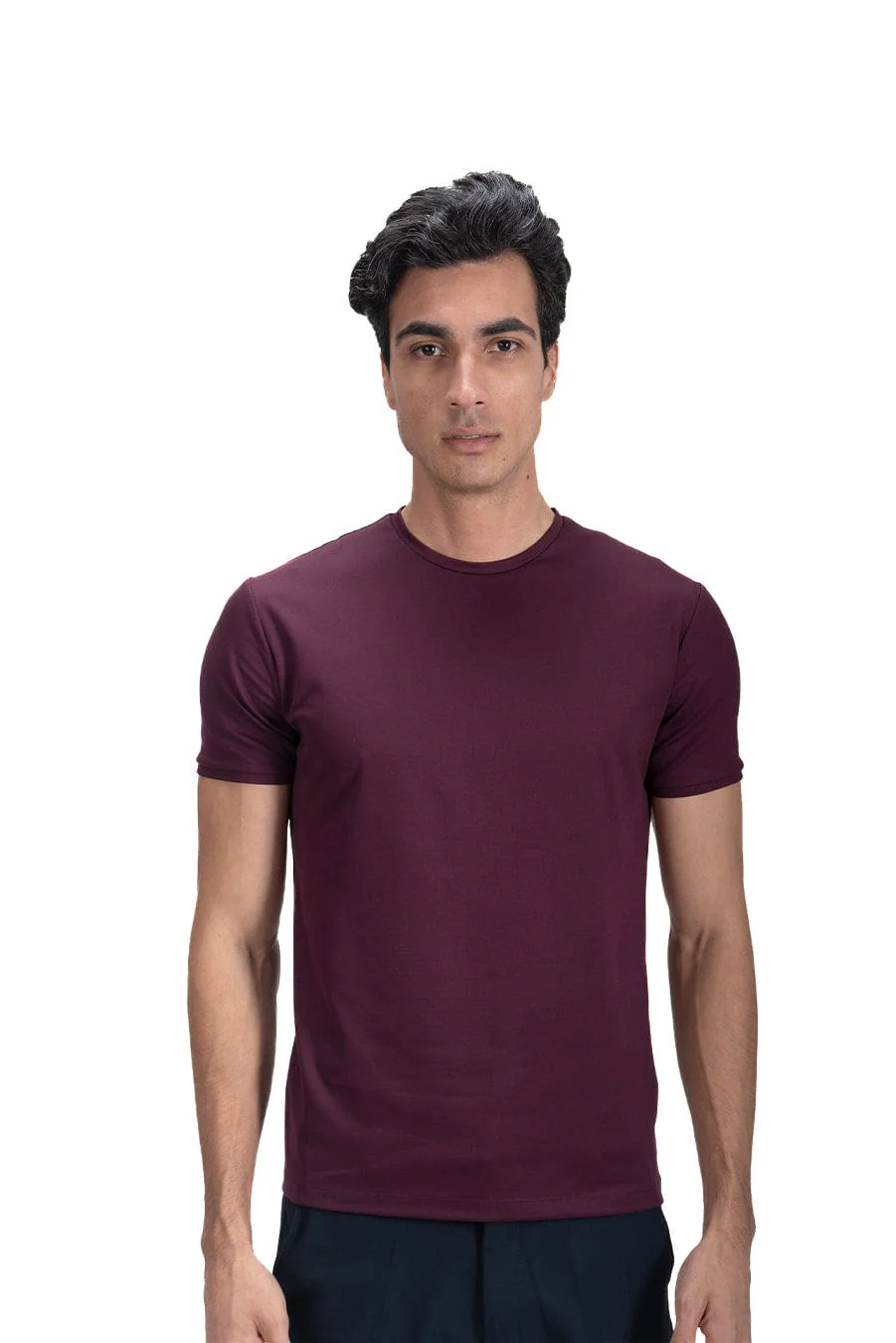 Salient Crew Neck - Pure Maroon - Image 4
