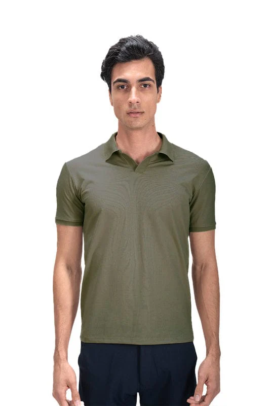 Wing Polo - Olive Green