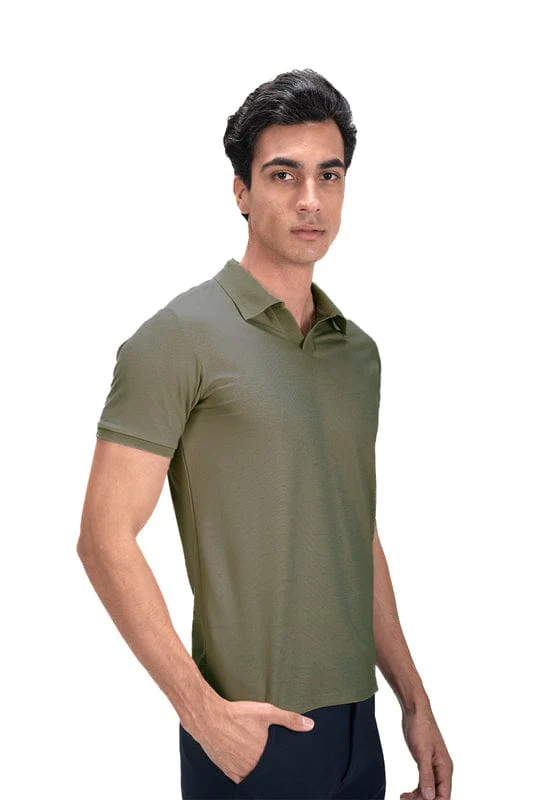 Wing Polo - Olive Green - Image 2