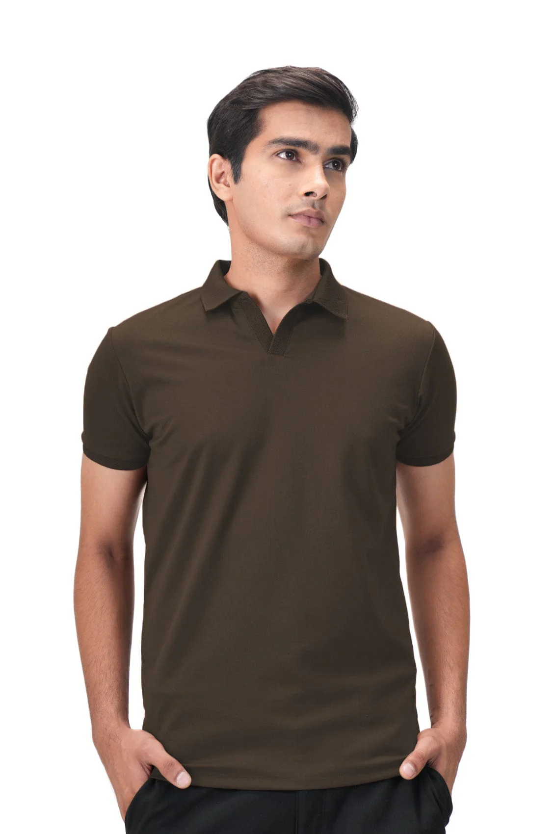 Wing Polo - Dark Brown
