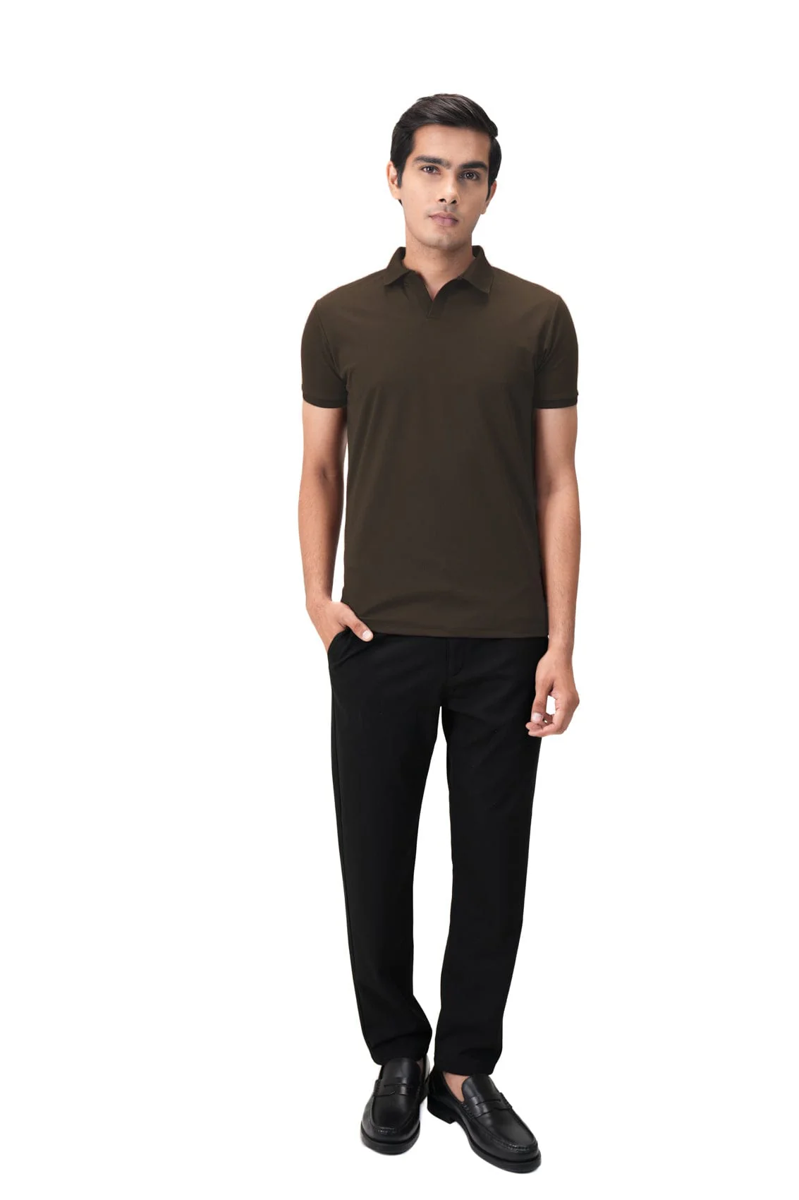 Wing Polo - Dark Brown - Image 5