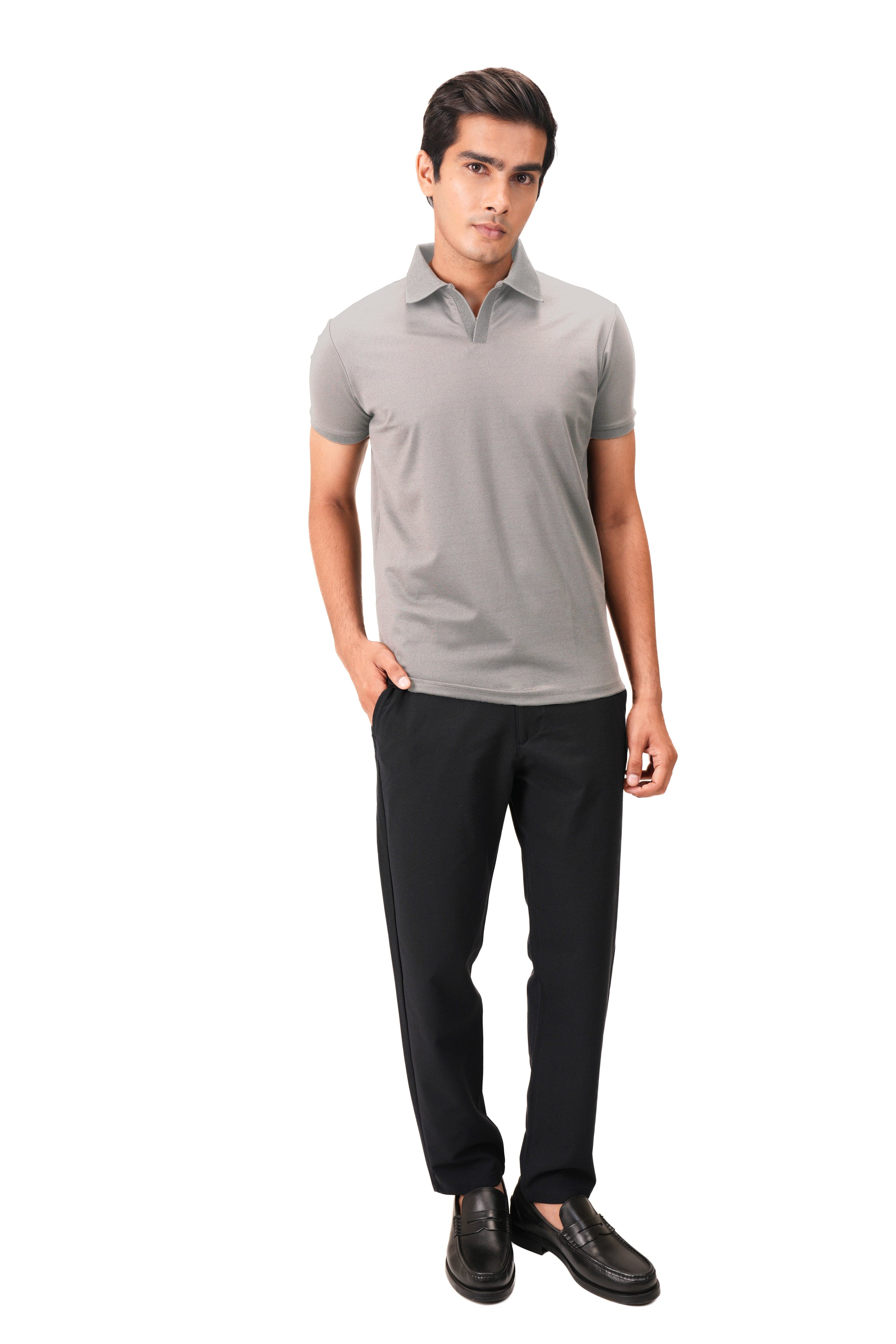 Wing Polo - Slate Grey - Image 4